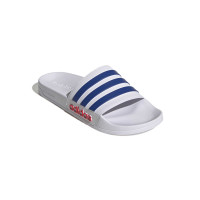 adidas Adilette Shower Slides White Dark Blue Red