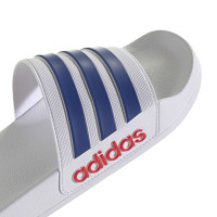 adidas Adilette Shower Slides White Dark Blue Red