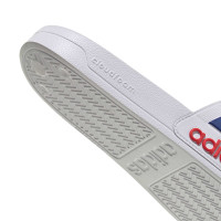 adidas Adilette Shower Slides White Dark Blue Red