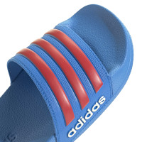 adidas Adilette Shower Slides Kids Blue Red White