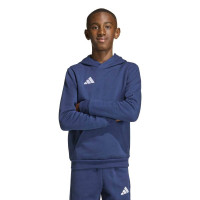 adidas Entrada 26 Hoodie Sweatsuit Kids Dark Blue White