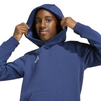 adidas Entrada 26 Hoodie Sweatsuit Kids Dark Blue White