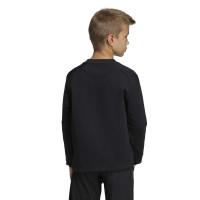 adidas Tiro Travel Crew Sweater Kids Zwart
