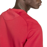 adidas Tiro Travel Crew Sweater Rood Zwart