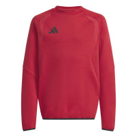 adidas Tiro Travel Crew Sweater Kids Rood Zwart