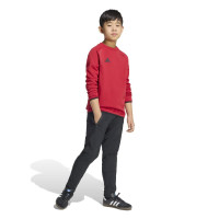 adidas Tiro Travel Crew Sweater Kids Rood Zwart