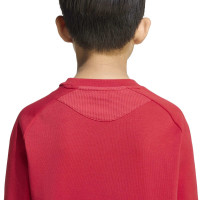 adidas Tiro Travel Crew Sweater Kids Rood Zwart