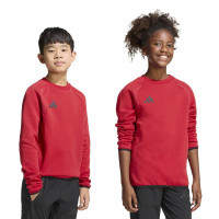 adidas Tiro Travel Crew Sweater Kids Rood Zwart
