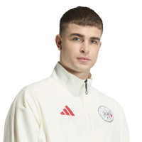adidas Ajax Anthem Training Jacket 2025-2026 White Red