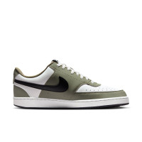 Nike Court Vision Low Sneakers Wit Olijfgroen Zwart