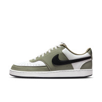 Nike Court Vision Low Sneakers Wit Olijfgroen Zwart