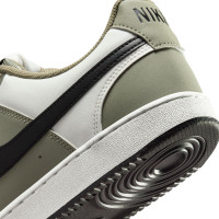 Nike Court Vision Low Sneakers Wit Olijfgroen Zwart