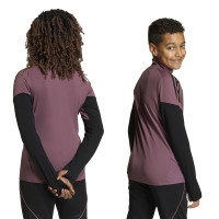 adidas Real Madrid Trainingstrui 1/4-Zip 2025-2026 Kids Paars Zwart Wit