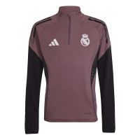 adidas Real Madrid Trainingstrui 1/4-Zip 2025-2026 Kids Paars Zwart Wit