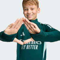 adidas Arsenal Trainingstrui 1/4-Zip 2025-2026 Kids Donkergroen Grijs