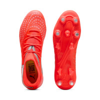 PUMA Future 9 Match Iron Stud Football Boots (SG) Bright Red Silver Black