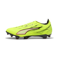 PUMA Ultra 6 Ultimate Carbon Gras Voetbalschoenen (FG) Neongeel Rood Zwart