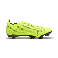 PUMA Ultra 6 Ultimate Carbon Gras Voetbalschoenen (FG) Neongeel Rood Zwart