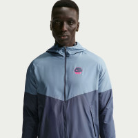 Nike Sportswear Sport Casual Jacket Hooded Light Blue Dark Blue