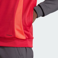 adidas Liverpool Track Hoodie 1/4-Zip 2025-2026 Red Grey Silver