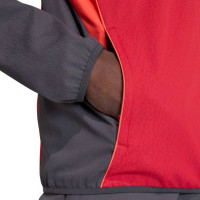 adidas Liverpool Presentation Tracksuit Full-Zip 2025-2026 Red Grey Silver