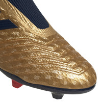 adidas PREDATOR 19.3 Gras Voetbalschoenen (FG) Laceless Goud Blauw Rood