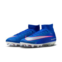 Nike Zoom Mercurial Superfly 10 Elite Kunstgras Voetbalschoenen (AG) Blauw Wit Felroze
