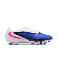 Nike Phantom 6 Low Academy Gras / Kunstgras Voetbalschoenen (MG) Blauw Wit Felroze