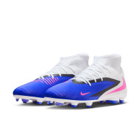 Nike Phantom 6 High Club Grass/Artificial Grass Football Boots (MG) Blue White Hot Pink