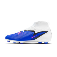 Nike Phantom 6 High Club Grass/Artificial Grass Football Boots (MG) Blue White Hot Pink