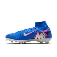 Nike Zoom Mercurial Superfly 10 Elite Gras Football Boots (FG) Blue White Hot Pink