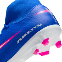Nike Zoom Mercurial Superfly 10 Academy Grass/Artificial Grass Football Boots (MG) Blue White Hot Pink