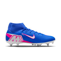 Nike Zoom Mercurial Superfly 10 Academy Iron Stud Football Boots (SG) Blue White Hot Pink