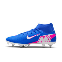 Nike Zoom Mercurial Superfly 10 Academy Iron Stud Football Boots (SG) Blue White Hot Pink