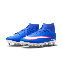 Nike Zoom Mercurial Superfly 10 Academy Iron Stud Football Boots (SG) Blue White Hot Pink