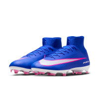 Nike Zoom Mercurial Superfly 10 Pro Gras Voetbalschoenen (FG) Blauw Wit Felroze