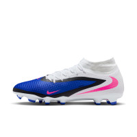 Nike Phantom 6 High Academy Grass/Artificial Grass Football Boots (MG) Blue White Hot Pink