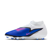Nike Phantom 6 High Academy Grass/Artificial Grass Football Boots (MG) Blue White Hot Pink