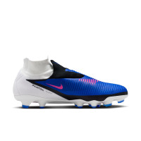 Nike Phantom 6 High Pro Gras Voetbalschoenen (FG) Blauw Wit Felroze