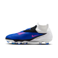 Nike Phantom 6 High Pro Gras Voetbalschoenen (FG) Blauw Wit Felroze
