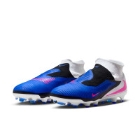 Nike Phantom 6 High Pro Gras Football Boots (FG) Blue White Hot Pink