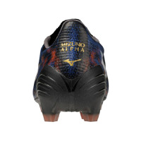 Mizuno Alpha III Japan Gras Voetbalschoenen (FG) Zwart Blauw Rood Goud