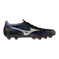 Mizuno Alpha III Japan Gras Voetbalschoenen (FG) Zwart Blauw Rood Goud