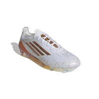 adidas F50 Salah Elite Gras Voetbalschoenen (FG) Wit Goud Oranje