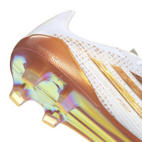 adidas F50 Salah Elite Gras Voetbalschoenen (FG) Wit Goud Oranje