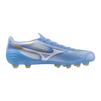 Mizuno Alpha III Japan Gras Voetbalschoenen (FG) Blauw Wit Goud