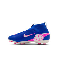 Nike Zoom Mercurial Superfly 10 Academy Grass/Artificial Grass Football Boots (MG) Kids Blue White Hot Pink