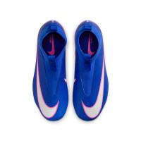 Nike Zoom Mercurial Superfly 10 Academy Grass/Artificial Grass Football Boots (MG) Kids Blue White Hot Pink