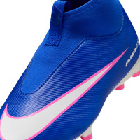 Nike Zoom Mercurial Superfly 10 Academy Grass/Artificial Grass Football Boots (MG) Kids Blue White Hot Pink