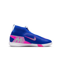 Nike Zoom Mercurial Superfly 10 Academy Veterloze Zaalvoetbalschoenen (IN) Kids Blauw Wit Felroze